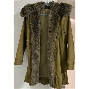 Olive Green coat from Zara